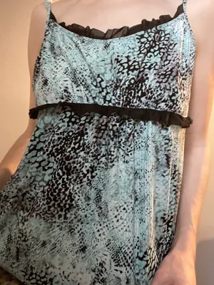 secret treasures blue cheetah print tank thumbnail 4