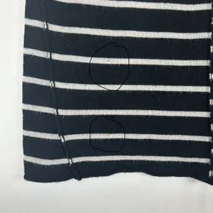 PAIGE Womens XS Merino Wool Blend Black White Striped Knit Sweater Long‎ Sleeve thumbnail 10