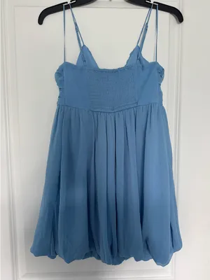 Abercrombie Chiffon Mini Dress with Bubble Hem thumbnail 3