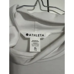 Athleta‎ Womens XL White Long Sleeve Mock Neck Lightweight Jersey Top Shirt thumbnail 3