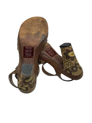 Kenneth Cole ❁ Afterflower Ankle Strap Embroidered Leather Heels ❁ Brown ❁ 9M ❁ thumbnail 11