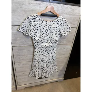 Princess Polly White Navy Floral Open Back Ruffle Mini Dress Size US 0 thumbnail 7