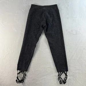 Beyond Yoga S Small‎ Space-Dye Strappy Hem Ballet Leggings Black Steel SM15AW thumbnail 8