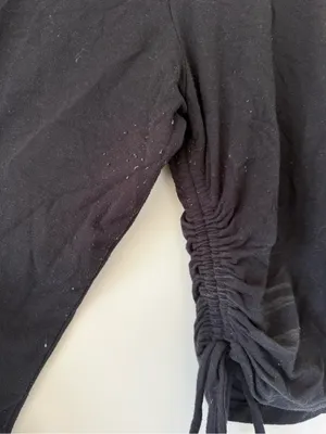 Abercrombie & Fitch Long-Sleeve Black Ruched Side Women's Top thumbnail 4