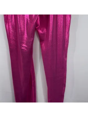 Halara Metallic Hot Pink High Rise Leggings M NWT thumbnail 7