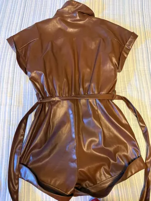 Day and Moon Faux Leather Romper thumbnail 4