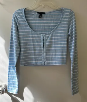 Forever 21 long sleeve crop top thumbnail 1