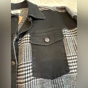 BKE denim and pieced flannel jacket thumbnail 9