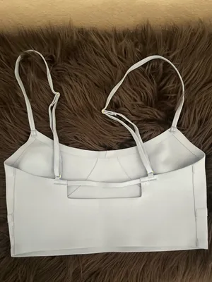 Free People Intimately Brinley Cutout Longline Bralette Light Blue Crop Top SzXS thumbnail 5