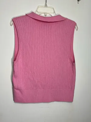 Old navy Sleeveless Rib-Knit Cropped Polo size L thumbnail 7