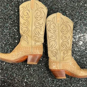 Vintage Dan Post Multicolor Leather Cowboy Boots 4218 Women 5.5 C W/ Box thumbnail 5
