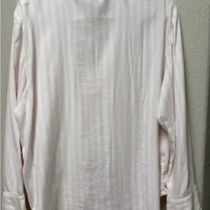 Victoria's Secret Elegant Pink Striped Pajama Top thumbnail 3