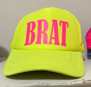 Brat Neon Trucker Hat Yellow thumbnail 1
