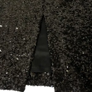 Express Vintage Black Sequin Pencil Skirt Midi Sz 00 Cocktail Festive Holiday thumbnail 5