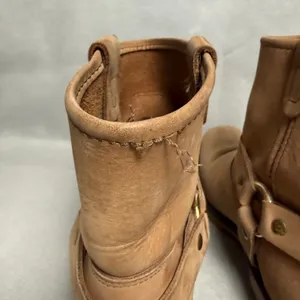 Double H Tan Leather Harness Boots Square Toe Western Ankle Booties Womens thumbnail 4