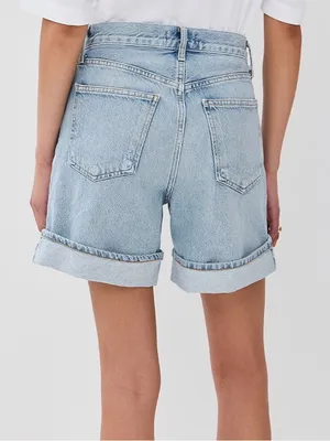 Agolde Dame High Waisted Cuffed Denim Shorts thumbnail 6