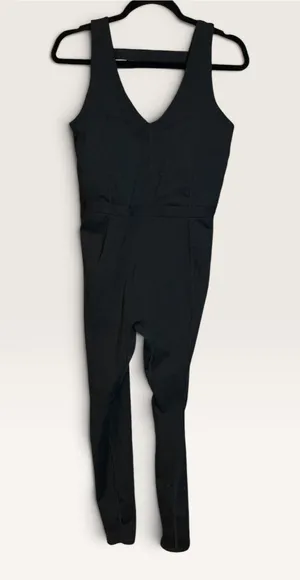 Fabletics Black Sleeveless Jumpsuit Activewear One-Piece thumbnail 1