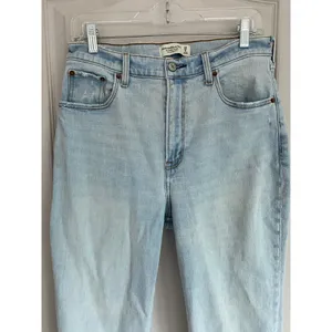Abercrombie & Fitch Curve Love Ankle‎ Straight Ultra High Rise Jeans Light 29/8 thumbnail 11