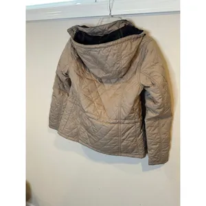 Barbour Millfire Quilt Jacket Tan Beige Hooded Tartan Lining LQU0665‎ Womens 8 thumbnail 7