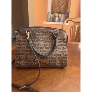 JUICY COUTURE Purse Modern Chic Satchel Bag Chestnut Chino Brown Logo thumbnail 4