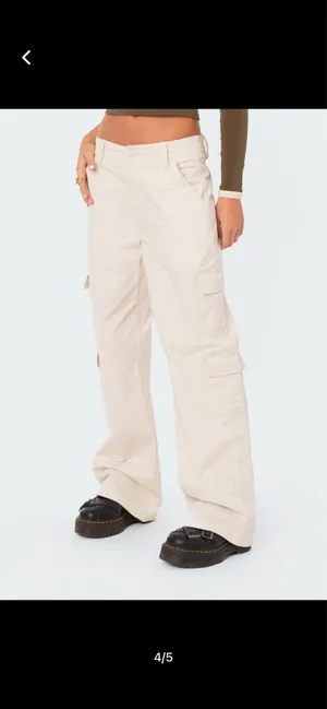 Edikted Pants Cargo Beige thumbnail 4