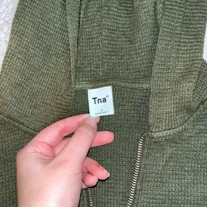 TNA Aritzia Waffle Knit Zip-Up thumbnail 3