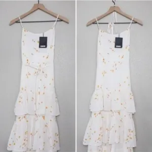 NWT Reformation Foxglove Tiered Ruffle Maxi Dress 2 Opium Floral Georgette thumbnail 6