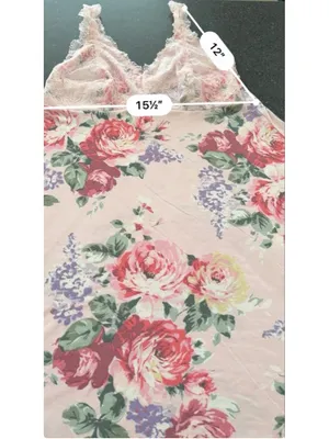 Flora Nikrooz Women's Lace Detail Floral Chemise Slip Nightgown – Size Large thumbnail 5