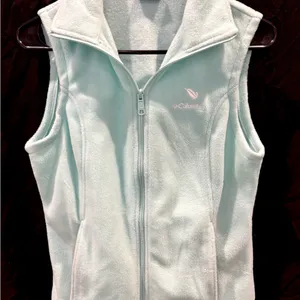 Columbia Soft Blue Fleece Vest thumbnail 1