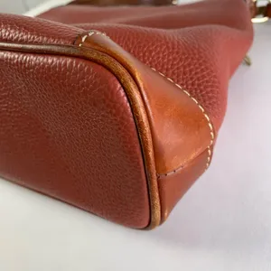 Dooney and Bourke Burnt Orange Pebbled Leather Crossbody Handbag Medium thumbnail 4