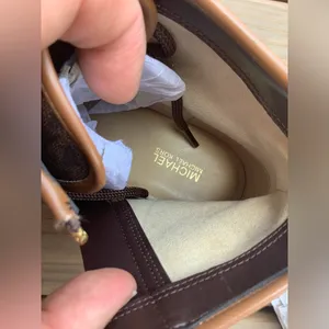 Nice authentic Michael Kors combat booties 🤎🤎🤎 thumbnail 12
