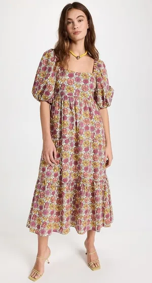 MINKPINK NWT Yasamin Tiered Midi Floral Dress Size XXL thumbnail 1