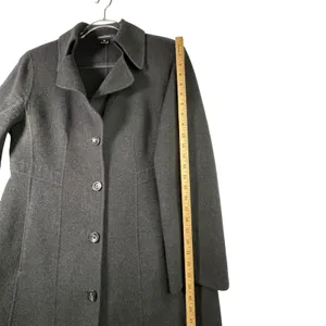 Ellen Tracy‎ Wool Angora Blend Car Coat Gray Womens Sz 12 Tailored Quiet Luxury thumbnail 8