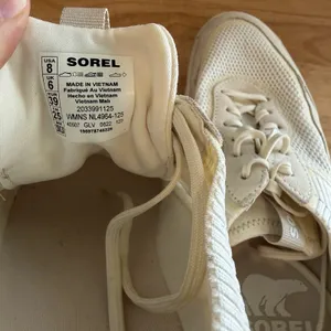 Sorel Womens Size 8 ONA 503‎ Low Knit Sea Salt Chalk Platform Sneakers Shoes thumbnail 7