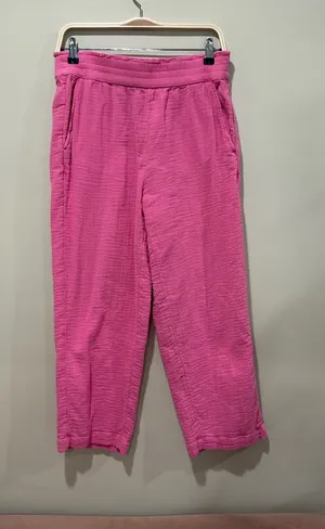 The Loft Pink cotton pants thumbnail 1