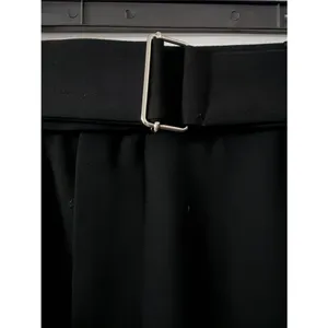 Zara Black Cargo Pants Belted Utility Jogger Snap Ankle Tapered Size M thumbnail 5