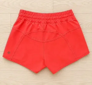 Lululemon Women's Tracker Short V Athletic Running SeaWheeze Orange Sz 4 thumbnail 1