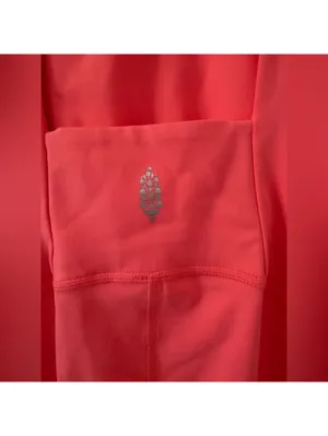 NWT- Free People FP Movement Never Better Strappy Back bodycon Jumpsuit Coral xs thumbnail 10