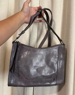 Frye Leather cross body Shoulder Bag in Dark Gray thumbnail 1
