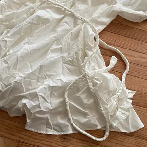 RHODE White Ruffle One Shoulder Mini Dress Large Cottagecore Coquette Summer thumbnail 3