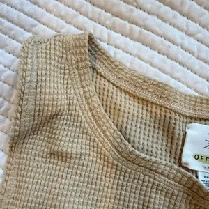 Aerie Offline Womens Cropped Muscle Tank Top Medium Waffle Knit- So Much Sweat thumbnail 3