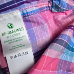 J. Crew Pink Blue Madras Plaid Cotton Shirt Dress Long Sleeve‎ AW560 Womens 2 thumbnail 6