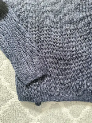 Forever 21 Blue Wrap Crossover Knit Jumper Sweater thumbnail 8