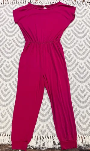Magenta Pink Jumpsuit L/XL thumbnail 1