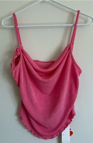 Cider Pink Draped Cowl Neck Tank thumbnail 1