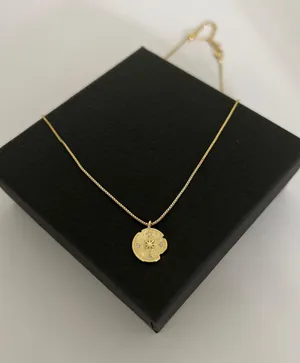 14K Gold Compass Jewelry | College Graduation Gift thumbnail 1