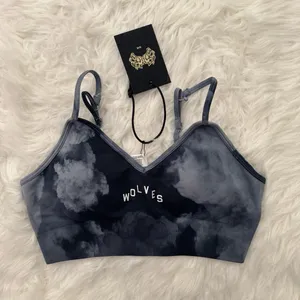 Darc Sport Wolves Pyramid Everson Seamless Sports Bra Blue Big Ghost Clouds Med thumbnail 2