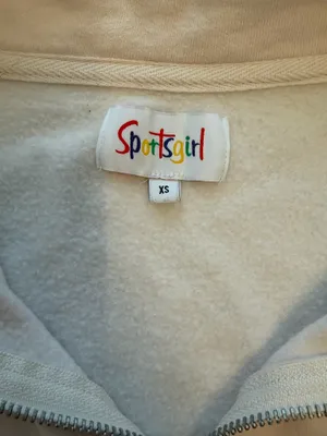 Sportsgirl Cream Zip-Up Sweatshirt with Multicolor Logo thumbnail 6