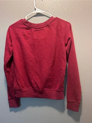 Hard Rock Cafe Hollywood Sweatshirt Red Crewneck Embroidered Pullover Women XS thumbnail 2