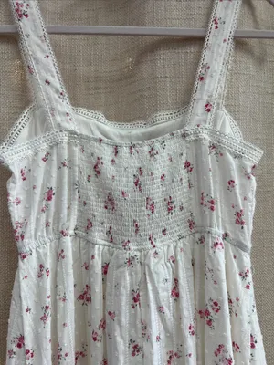 Floral Stripe Clip Dot Sleeveless Maxi Dress Medium thumbnail 14